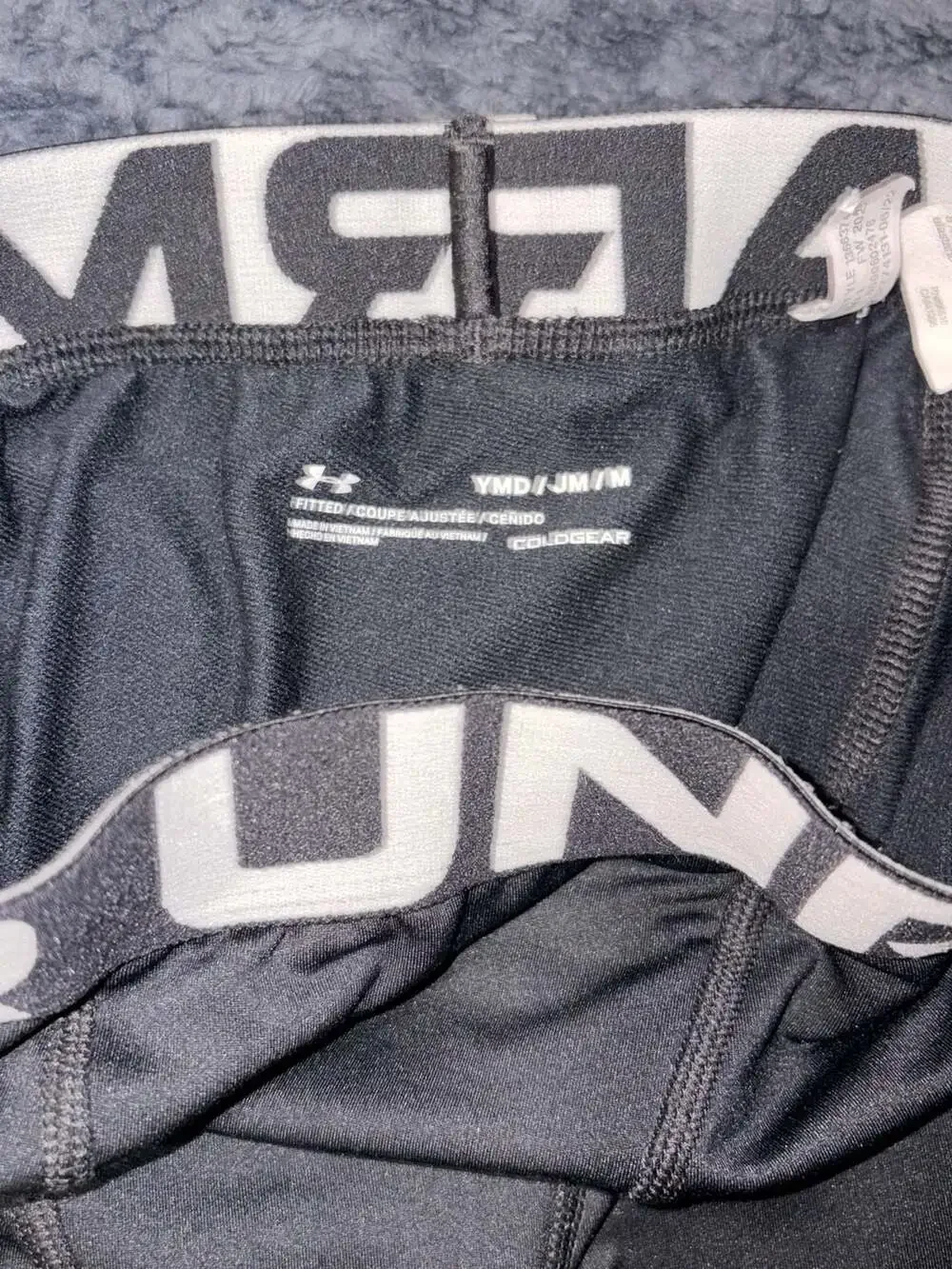 Under Armour ColdGear Boys Fitted Leggings Black YMD